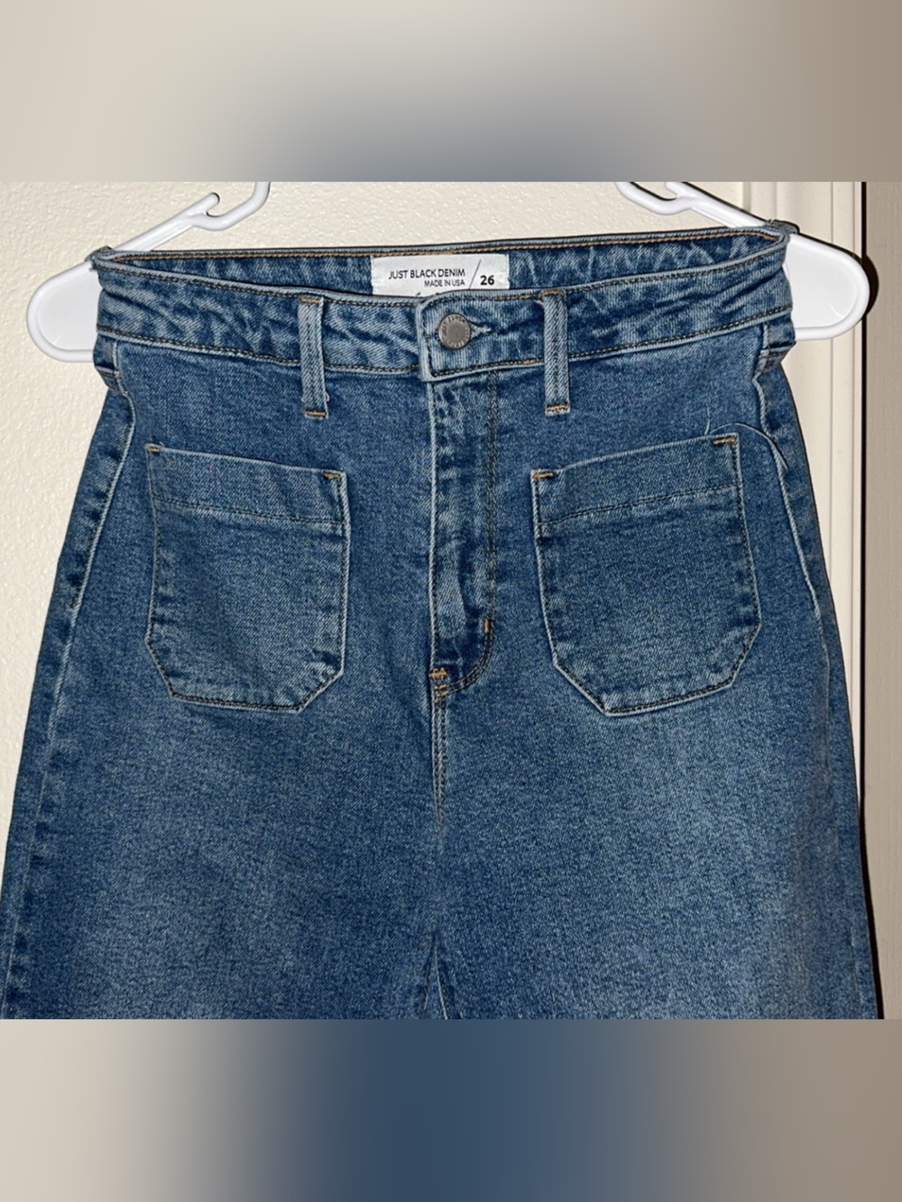 Just Black High-Rise Denim Jeans in Blue Wash